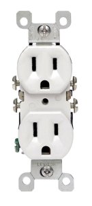 (image for) CO/ALR ALUMINUM WIRE 15 amps 125 V Duplex White Outlet 5-15R 1 pk
