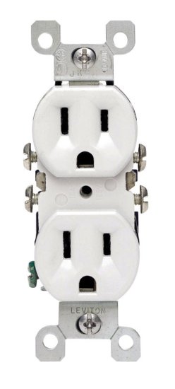 (image for) CO/ALR ALUMINUM WIRE 15 amps 125 V Duplex White Outlet 5-15R 1 pk
