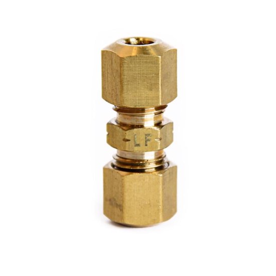 (image for)  3/16 in. Compression X 3/16 in. D Compression Yellow Brass Union
