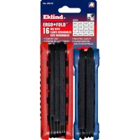 Eklind Ergo-Fold Metric and SAE Fold-Up Hex Key Sets 16 pc