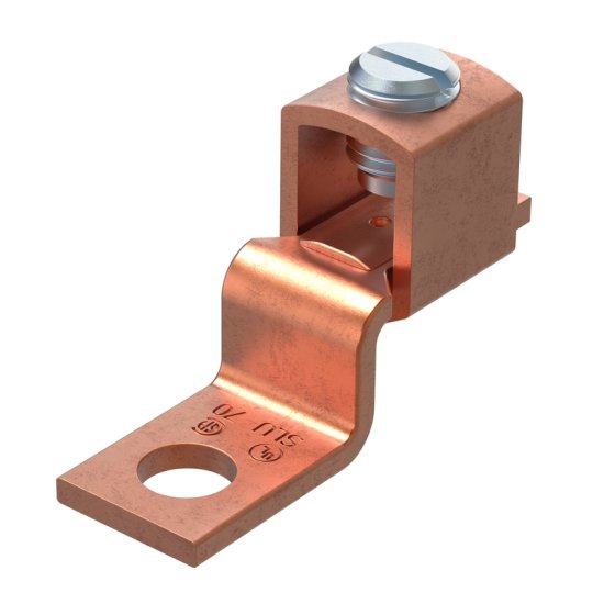 8-2 AWG Offset Terminal Lug Copper 2 pk