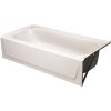 (image for) Aloha 60 in. Right Drain Rectangular Soaking Bathtub in White