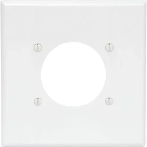 (image for) 2-Gang Single Outlet Wall Plate White