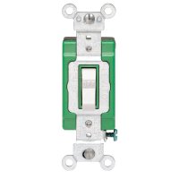 (image for) 30 amps Double Pole Toggle AC Quiet Switch White 1 pk
