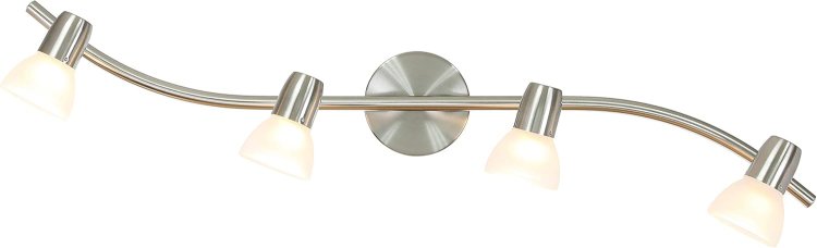 4 Light Satin Nickel Track Light 33 in. Wide