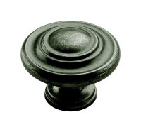 Inspirations Round Cabinet Knob 1-5/16 in. Dia. 1 in. We