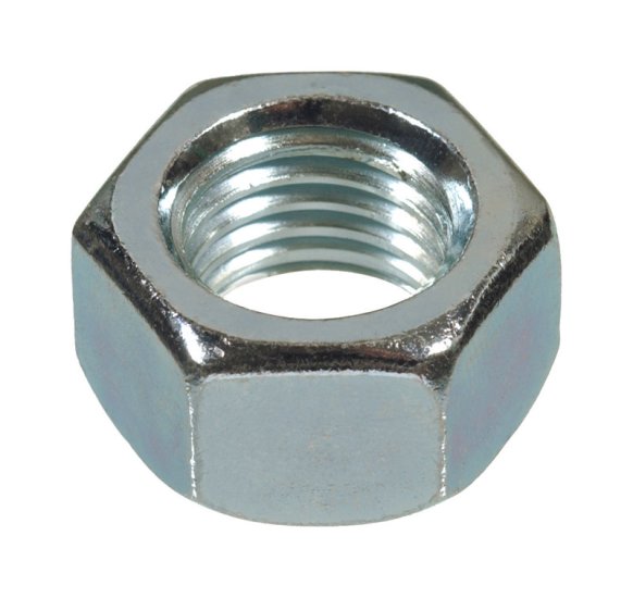 7/8 in. Zinc-Plated Steel USS Hex Nut 10 pk