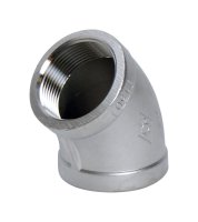 1 in. FPT x 1 in. Dia. FPT Stainless Steel 45 Degre
