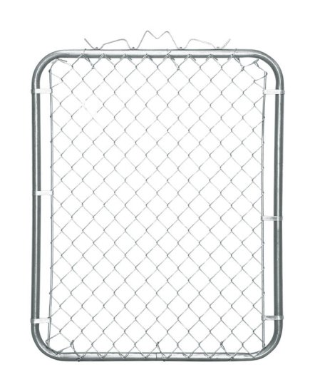 48 in. H x 39 in. L Steel Gate Walk Silver