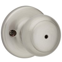 Satin Nickel Steel Privacy Knob Cove Clamshell