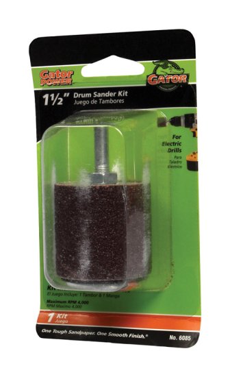 1.5 in. Dia. x 1.5 in. L Aluminum Oxide Drum Sander Kit 50