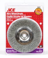 6 in. Crimped Wire Wheel Brush Steel 3750 rpm 1 pc.