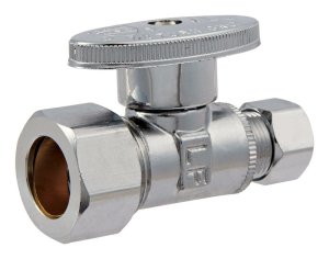 (image for) 5/8 in. Compression x 3/8 in. Compression Brass Straight Stop Valve