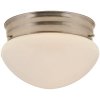 8 in. Mushroom Shaped Ceiling in Fixture Brushed Nick