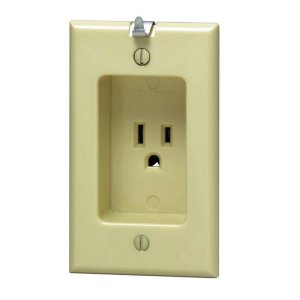 15 amps 125 volt Ivory Outlet 5-15R 1 pk