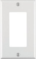 White 1 gang Thermoset Plastic GFCI/Rocker Wall Plate 1