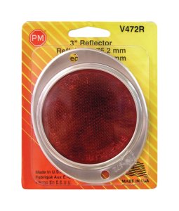 Red Round Reflector 1 pk