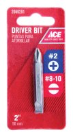 Phillips/Slotted #2/#8-10 x 2 in. L Double-Ended Screwdriver