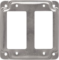 Square Steel 2 gang Box Cover For 2 GFCI Receptacles