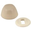 Round White Toilet Bolt Caps 5pack