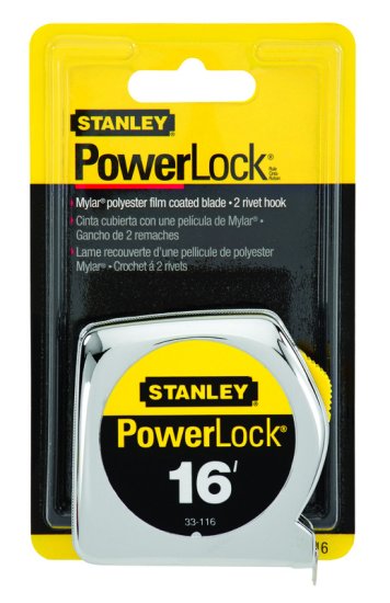 PowerLock 16 ft. L x 0.75 in. W Tape Measure Silver 1 pk