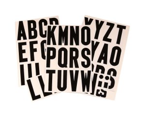 3 in. Reflective Black Vinyl Self-Adhesive Letter Set A-Z