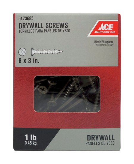 No. 8 x 3 in. L Phillips Drywall Screws 1 lb. 173 pk