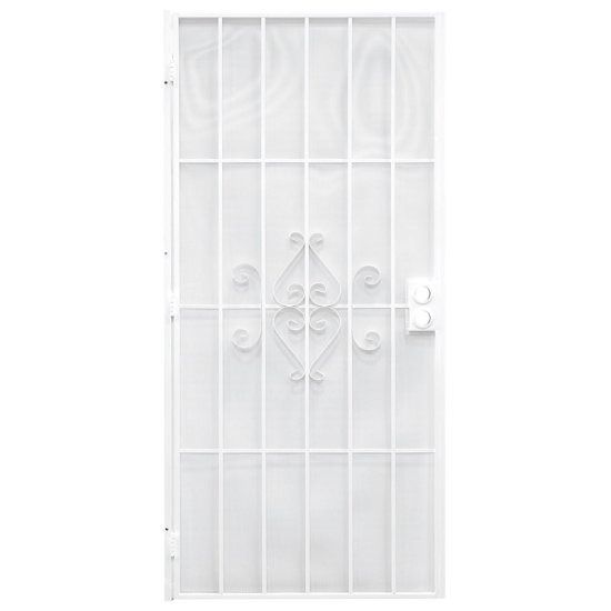 Precision 81-3/4 in. H x 36 in. W Regal White Steel Security Doo