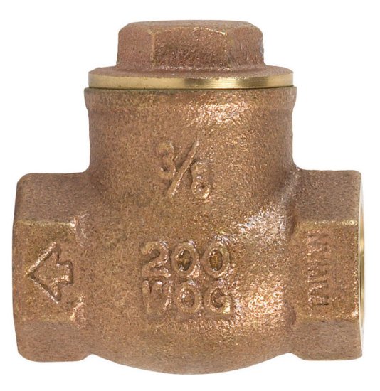 3/8 in. Dia. x 3/8 in. Dia. Brass Swing Check Valve