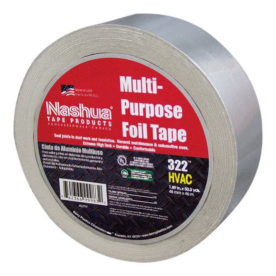 1.89 in. W x 50.3 yd. L Silver Foil Duct Tape