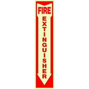 White Fire Extinguisher Decal 18 inch H X 4 inch W