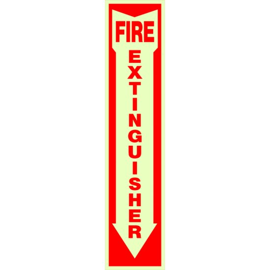 White Fire Extinguisher Decal 18 inch H X 4 inch W