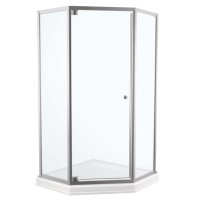 Delta 67-1/2 in. H X 26 in. W Chrome Clear Framed Shower Door