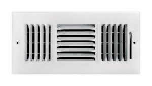 (image for) 4 in. H X 12 in. W 3-Way Powder Coat White Steel Wall/Ceiling Register