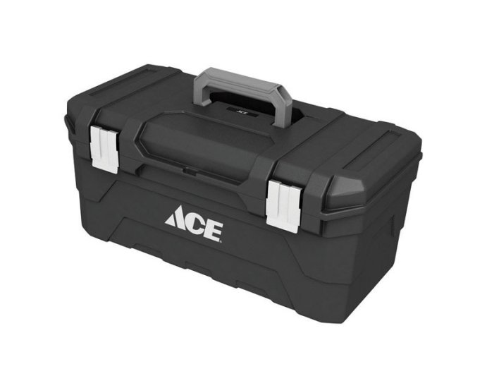 (image for) 23 in. Plastic Toolbox 9.25 in. W x 10.5 in. H Black