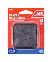 Plastic Caster Cup Brown/Walnut Square 1-7/8 in. W x 1-7/8 i