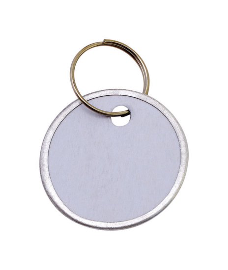 TAGS KEY ROUND 1-1/4"WHT