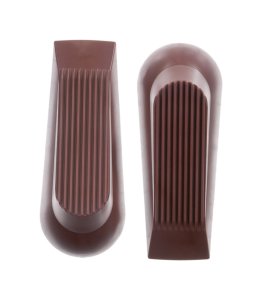 6.018 in. H x 5 in. W Rubber Brown Wedge Door Stop Mounts to