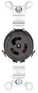 15 amps 125 volt Black Outlet L5-15R 1 pk