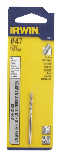 #47 x 2 in. L High Speed Steel Wire Gauge Bit 1 pc.