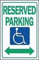 18 in. x 12 in. Heavy-Duty Aluminum Reserved Handicap Parking