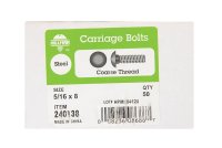 5/16 in. Dia. x 8 in. L Zinc-Plated Steel Carriage Bolt