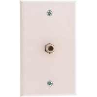White 1-Gang Coaxial Connector Wall Plate 10-Pack
