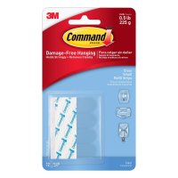 3M Command Small Plastic Refill Strips 1.813 in. L 12 pk
