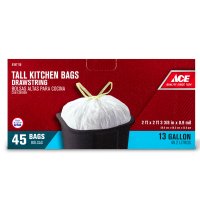 13 gal. Tall Kitchen Bags Drawstring 45 pk