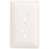 White 1-Gang Duplex Plastic Wall Plate Textured