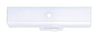 White 2 lights Bathroom Channel Fixture With Outlet