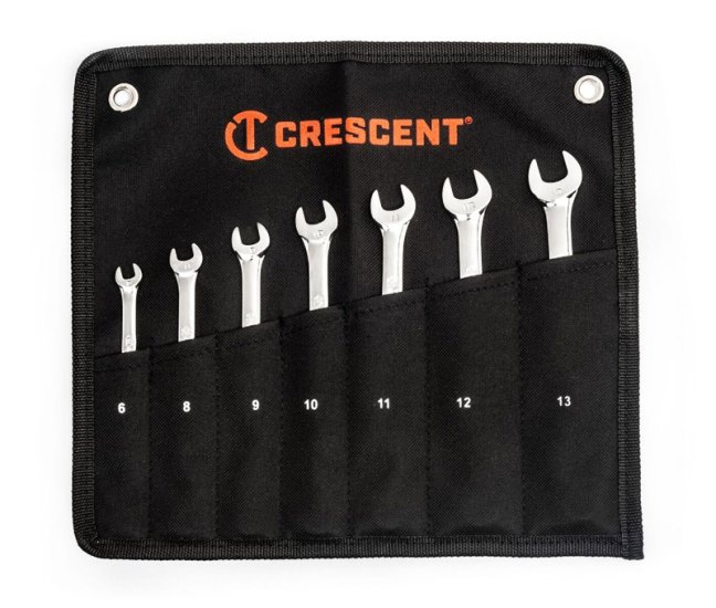 Crescent 12 Point Metric Combination Wrench Set 7 pc