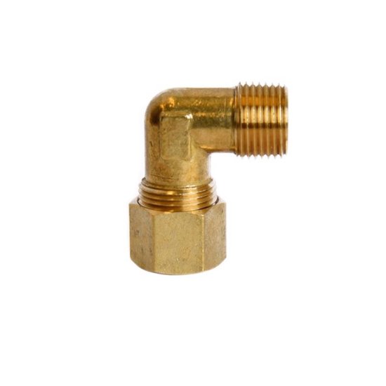 (image for)  1/2 in. Compression X 3/8 in. D MIP Brass 90 Degree Elbow