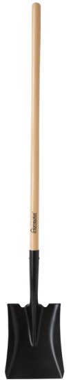 Steel 8 in. W x 56 in. L Square Point Shovel Wood Hand